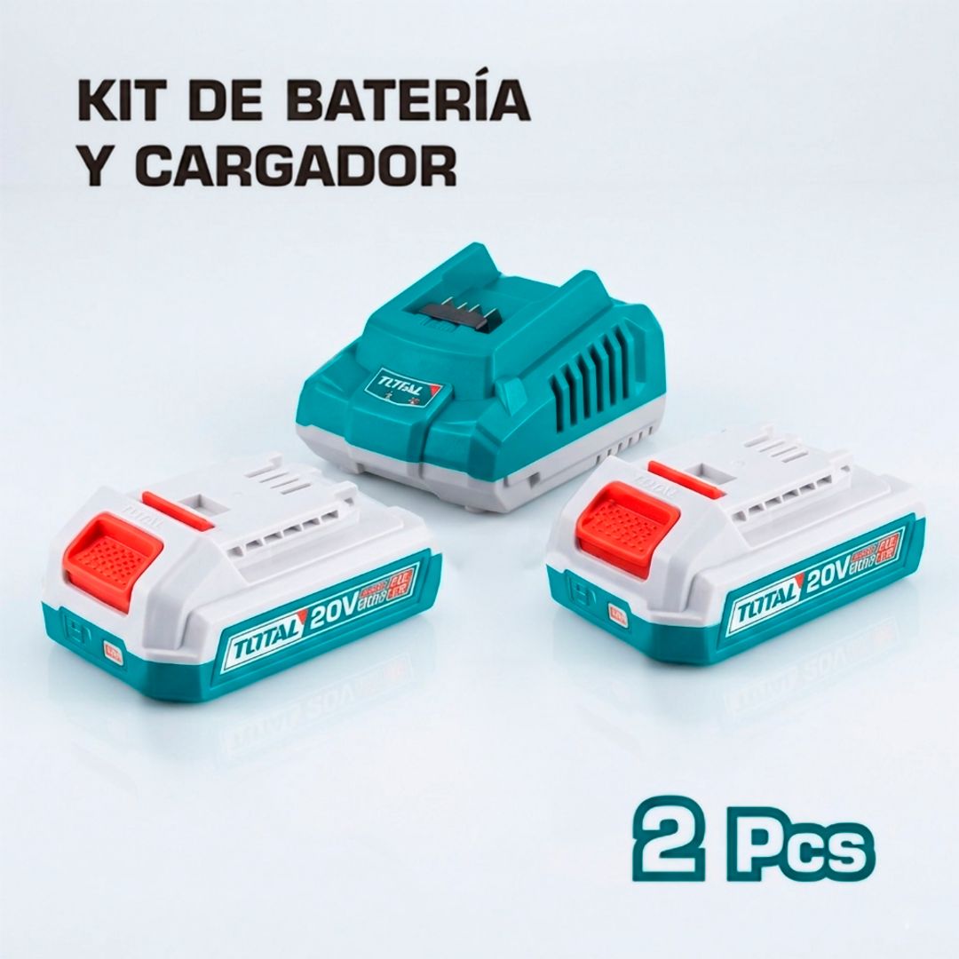 JUEGO DE 2 BATERIAS 1 CARGADOR RAPIDO DE LITIO 20V