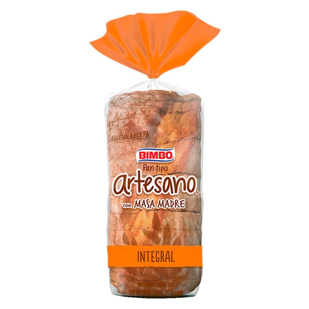 PAN ARTESANO INTEGRAL MASA MADRE BIMBO*500G