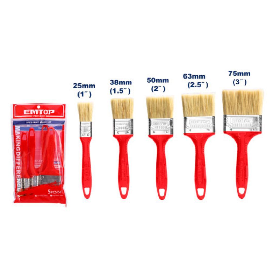 EMTOP SET DE BROCHAS 5PCS (1"/1,5"/2"/2,5"/3") SUPER EMTOP