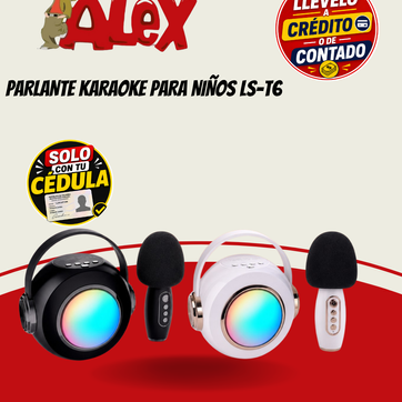 Imagen del producto PARLANTE KARAOKE PARA NIÑOS LS-T6