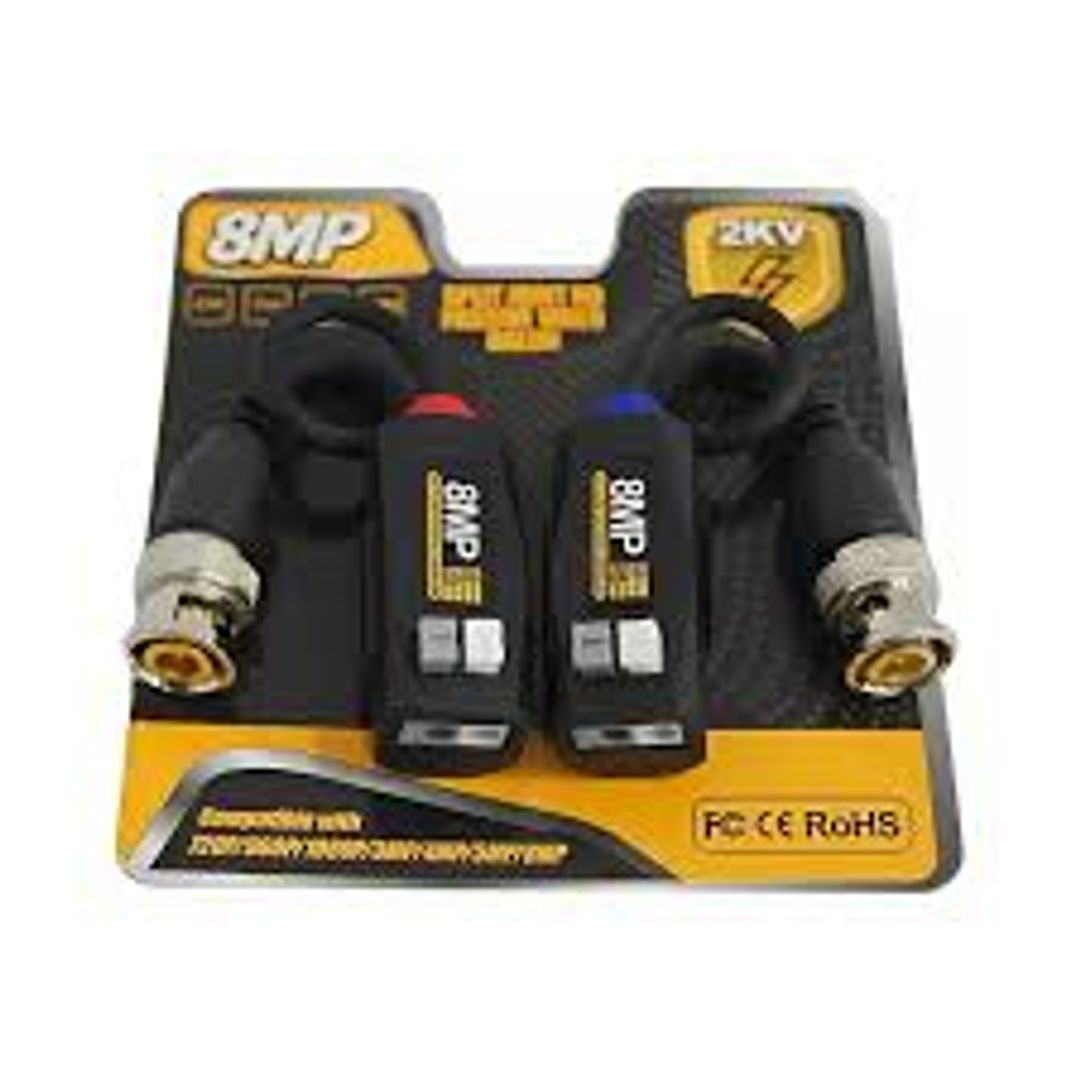 Video Balun 8MP Protección 2KVA