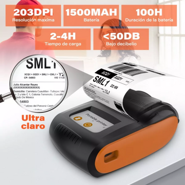 MINI IMPRESORA PORTATIL TERMICA PT-210 - imagen 1