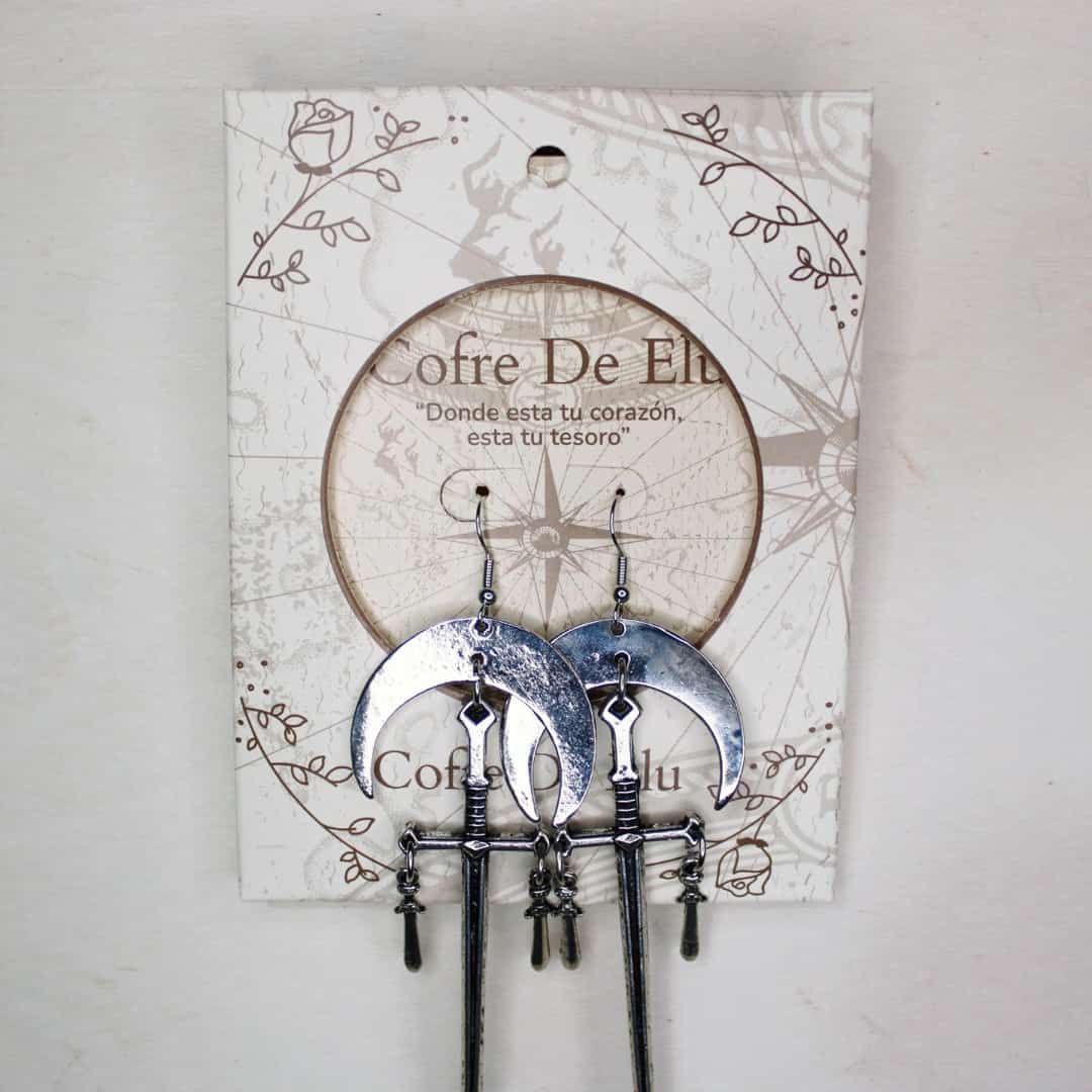 ARETES LUNA ESPADA