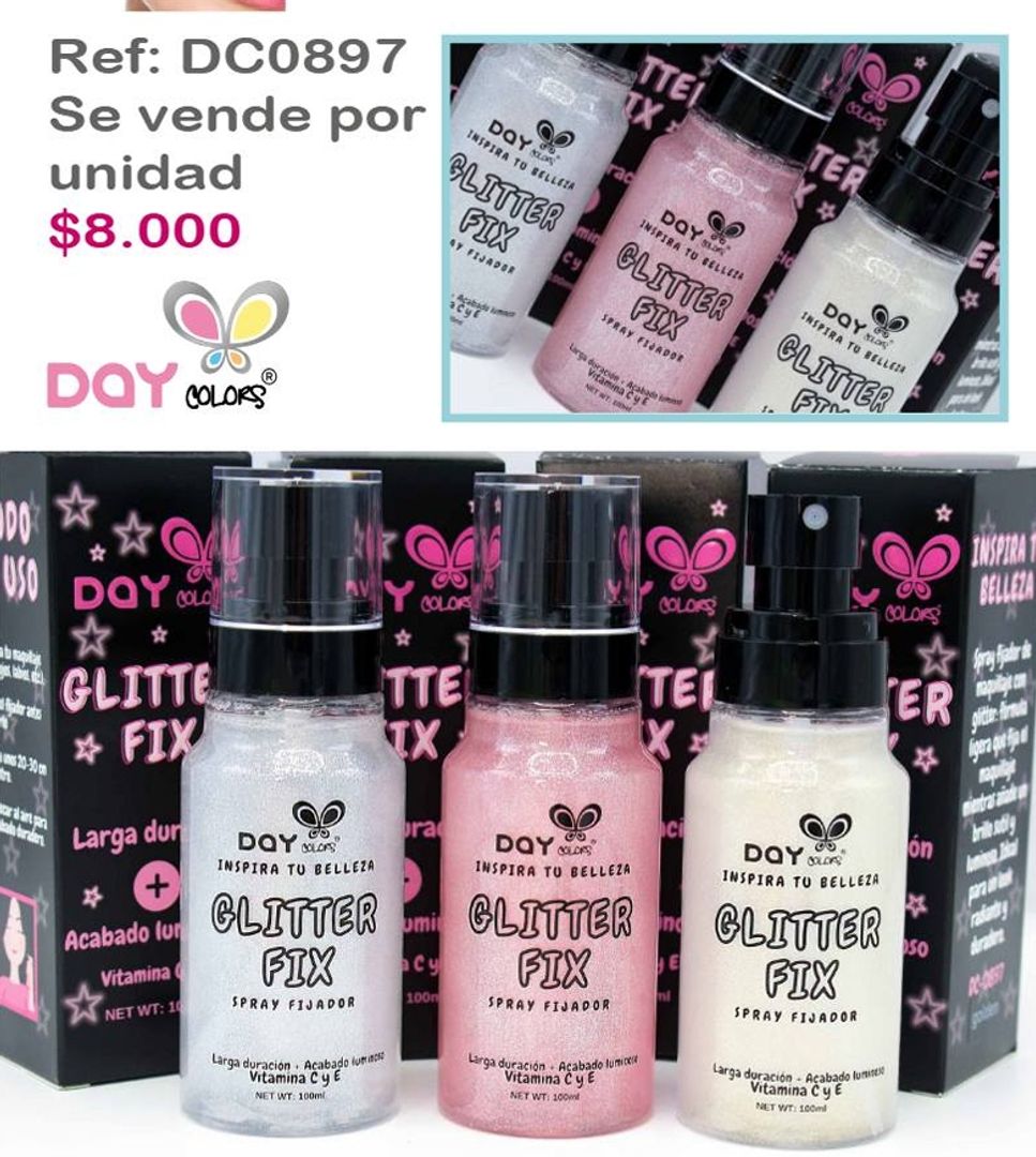 DC0897 FIJADOR CON GLITTER