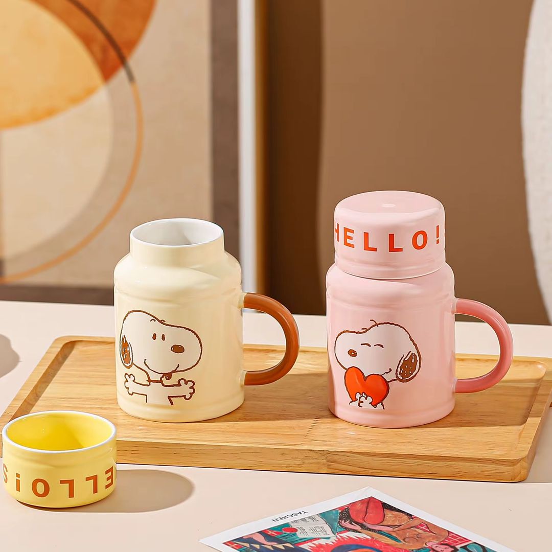 Mug snoopy tapa vaso 