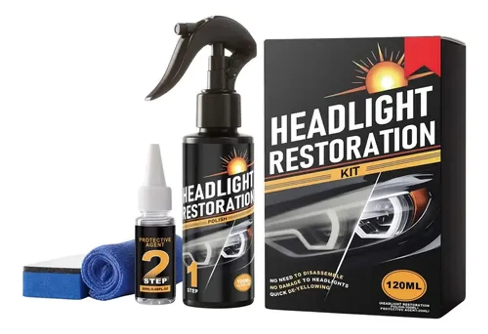 LIQUIDO DE REPARACION DE VIDRIOS FAROS ACLARACION