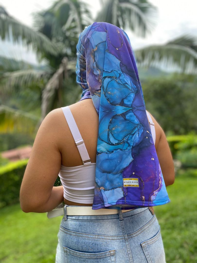 NIQAB AZUL MARMOL
