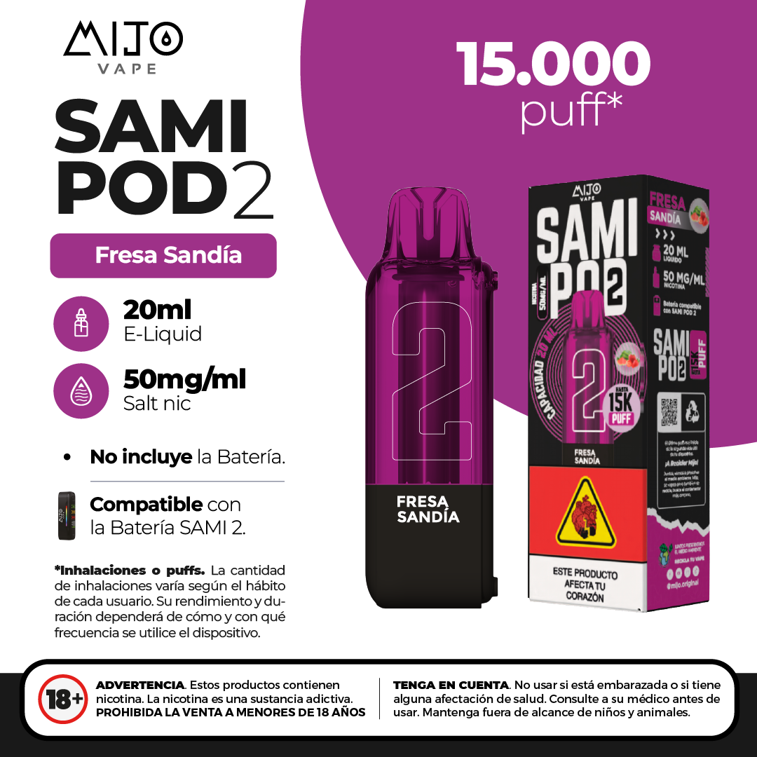 Mijo Sami Pod Fresa Sandia 15.000 Puffs