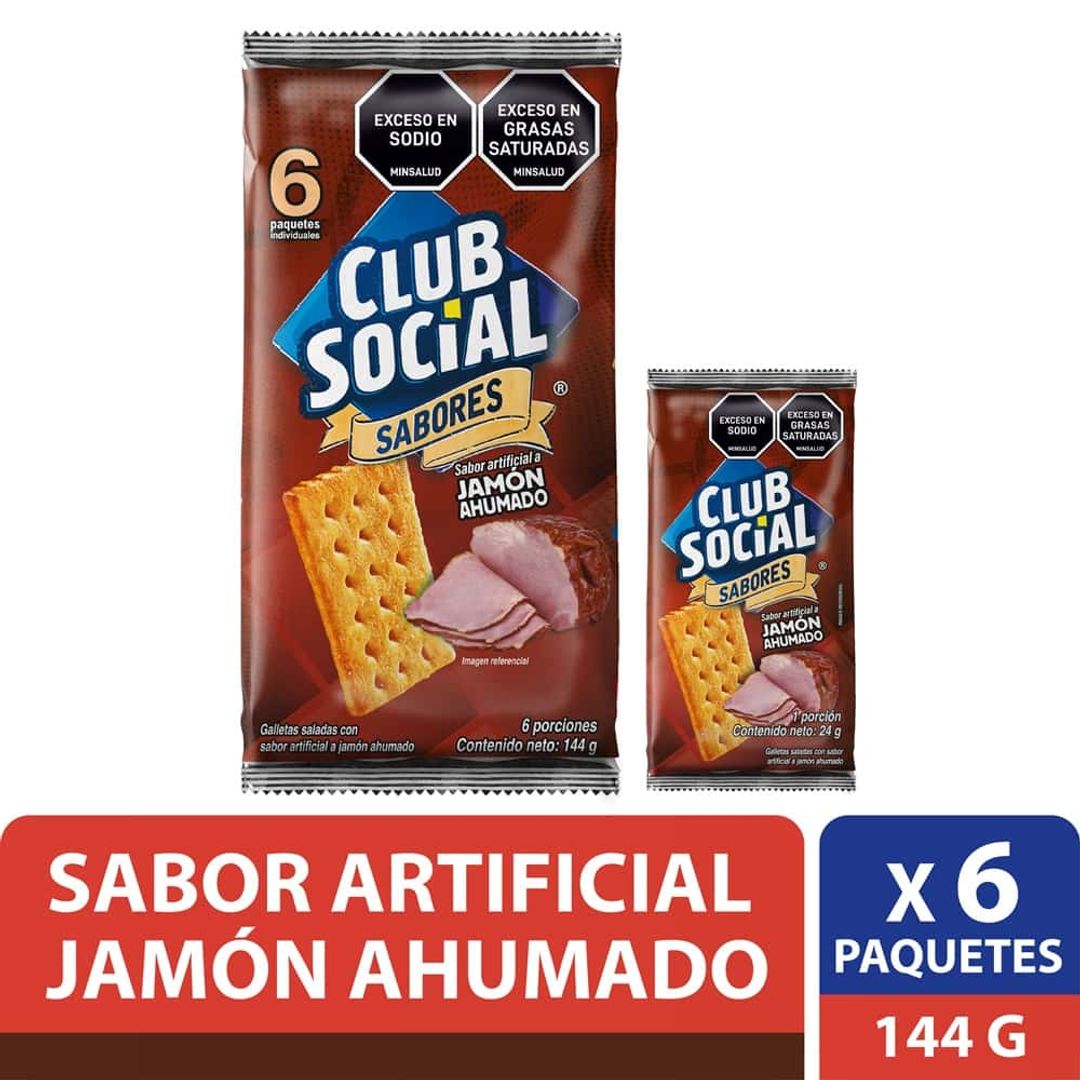 GALLETA CLUB SOCIAL JAMON*6*144G