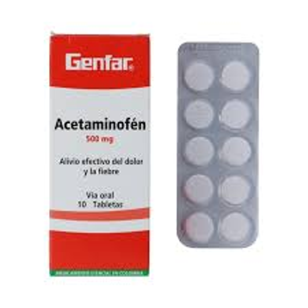 ACETAMINOFEN*10 TABLETAS