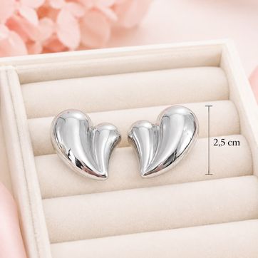Imagen del producto Maxi Topos Corazón Chunky Plateados