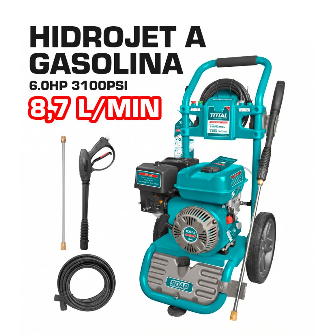 HIDROJET A GASOLINA 6.0 HP 214 BAR (3100 PSI) 8,7 L/MIN