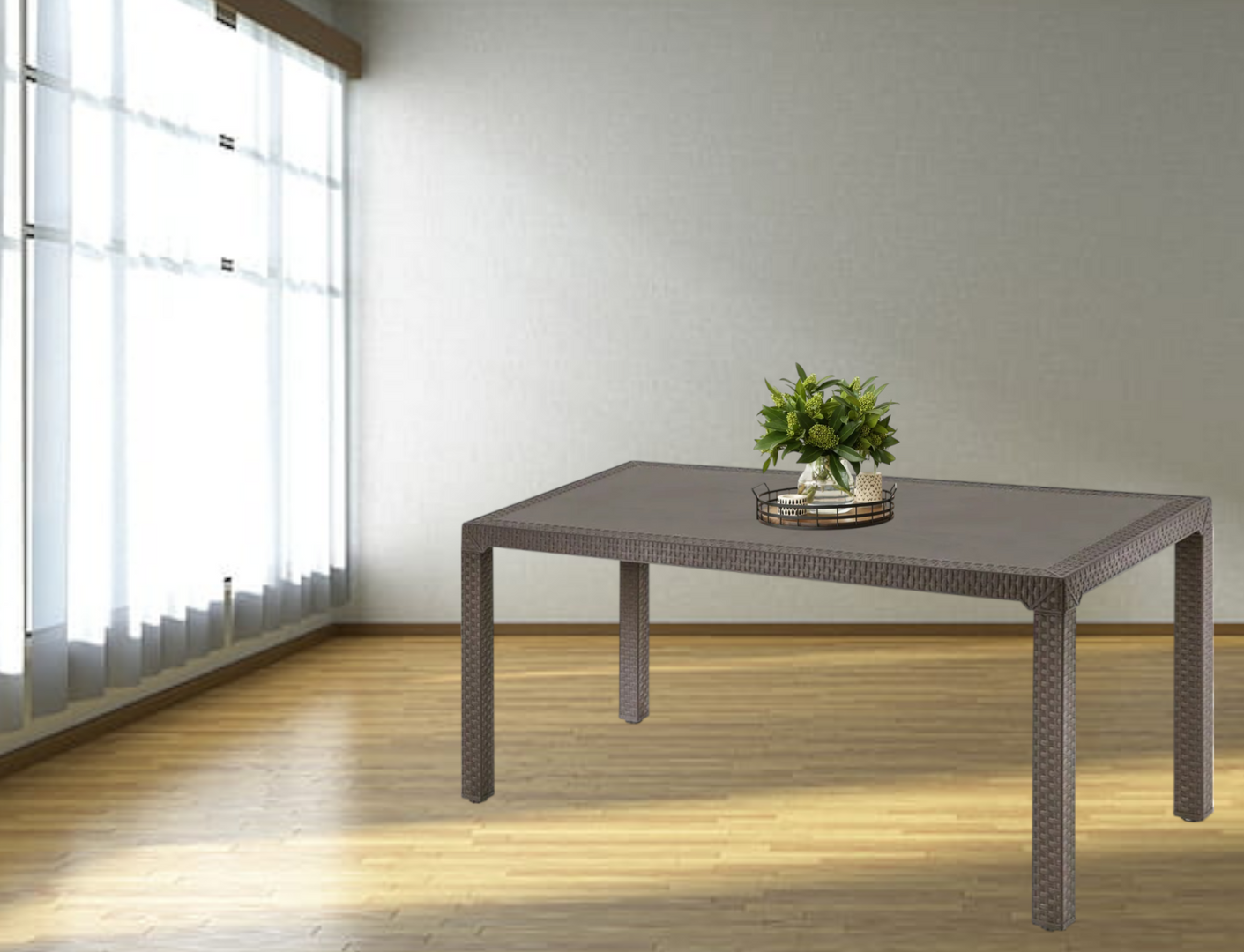 MESA ETERNA FAMILIAR 6 PUESTOS WENGUE-RIMAX