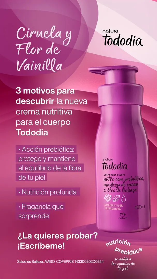 CREMA TODODIA CIRUELA  Y FLOR DE VAINILLA 400ML