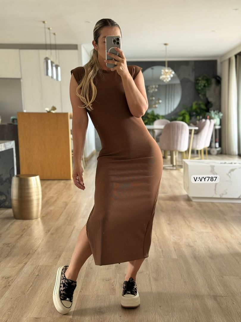 VESTIDO RIB VY787