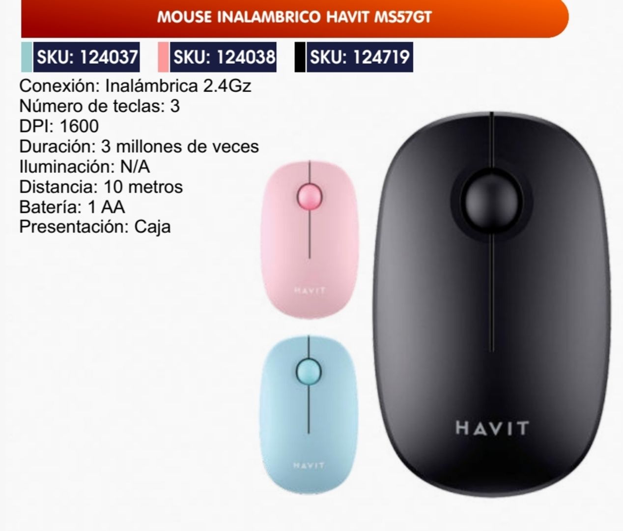 MOUSE INALÁMBRICO HAVIT