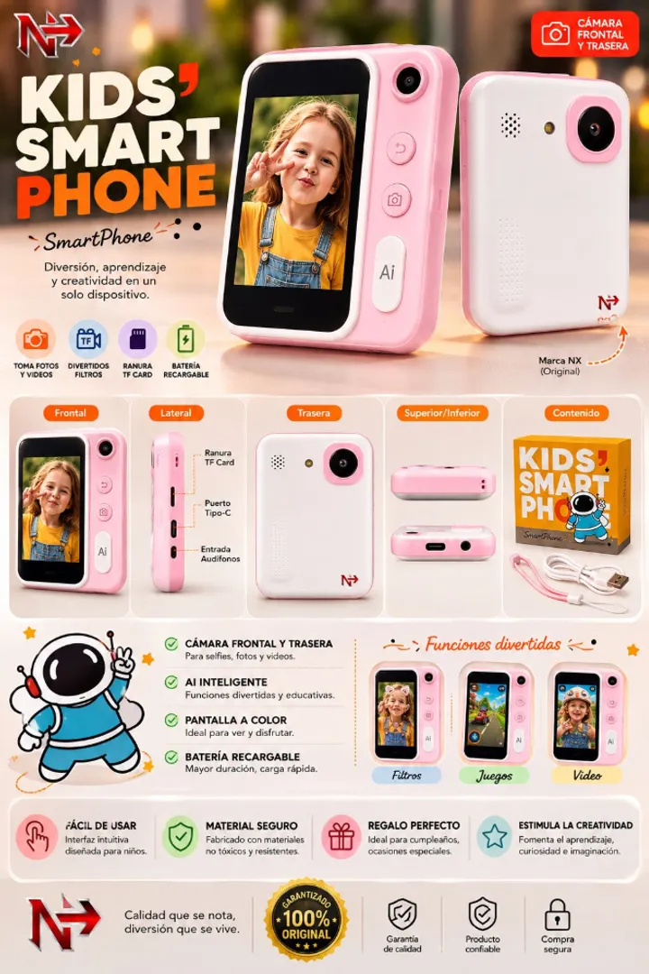 SMARTPHONE PARA NIÑOS CAMARA DIGITAL INFANTIL P6