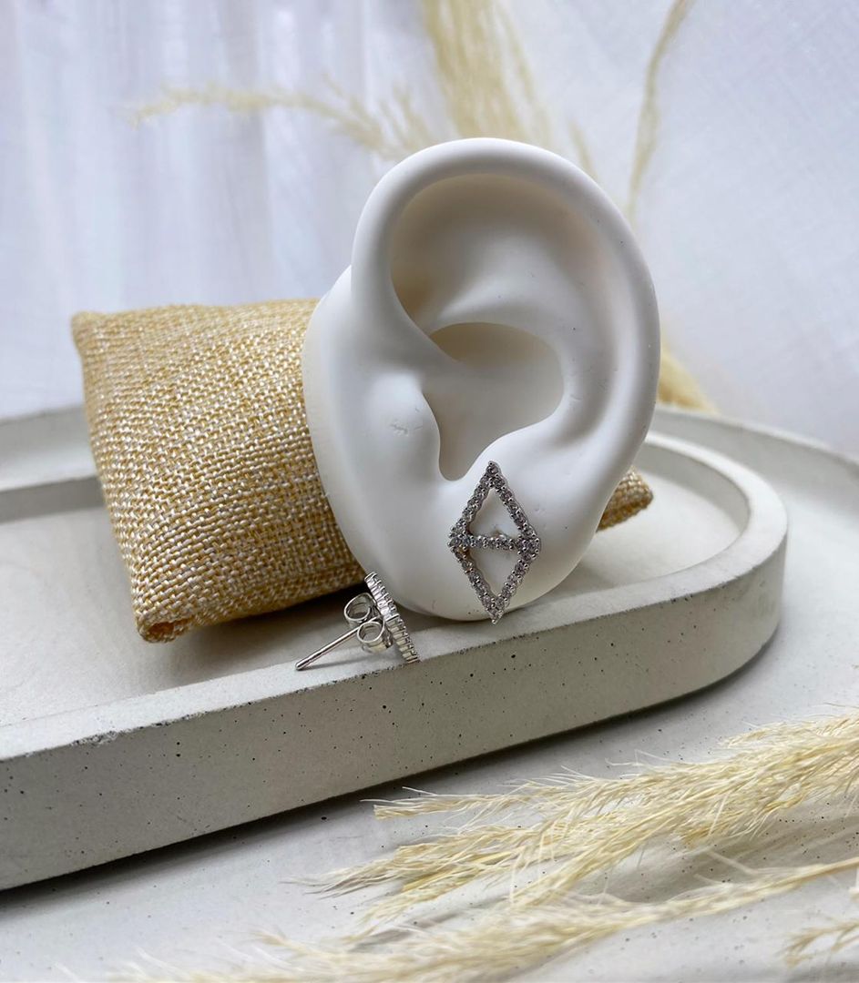Topo rombo, plateado, covergold 