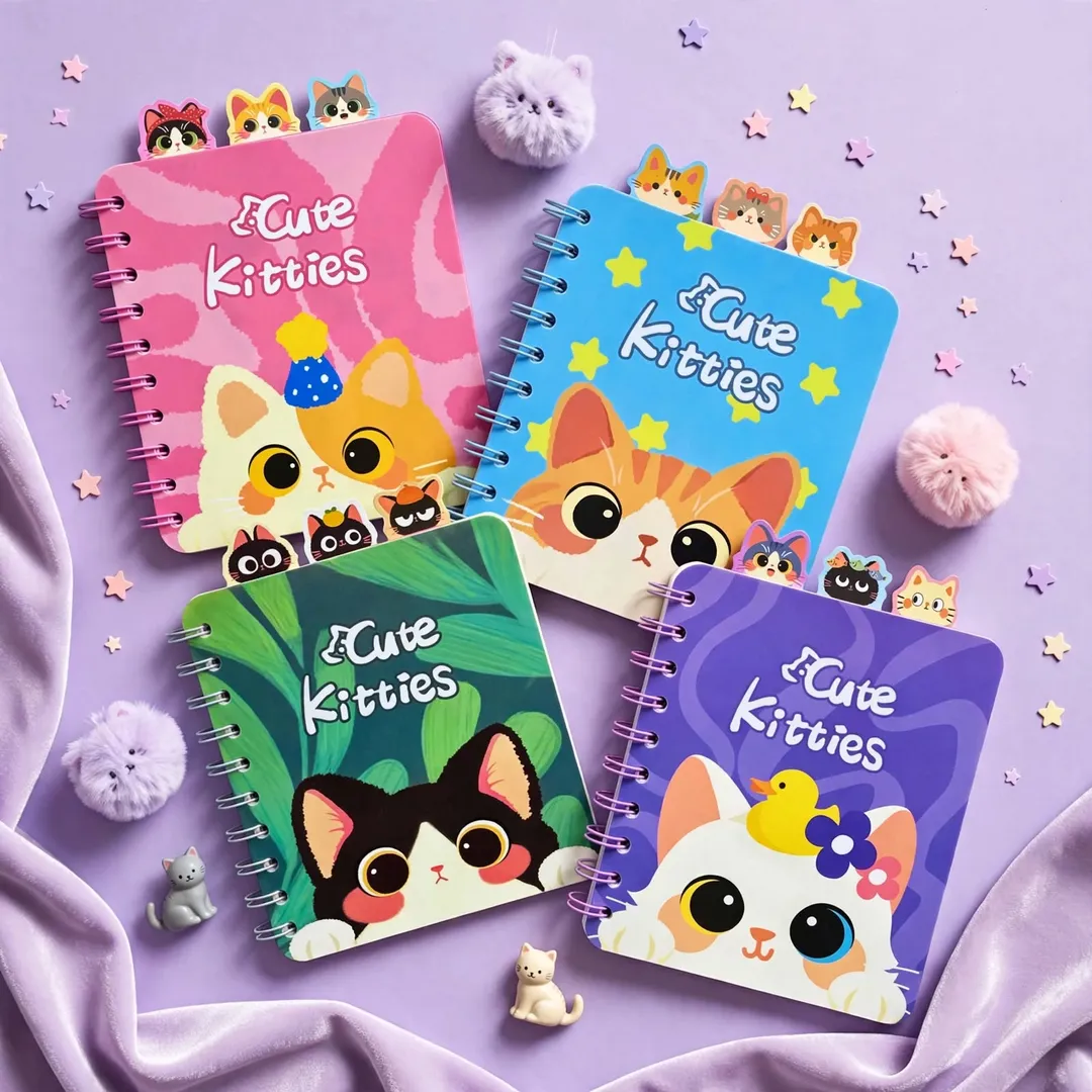 LIBRETA GATITOS CON SEPARADORES