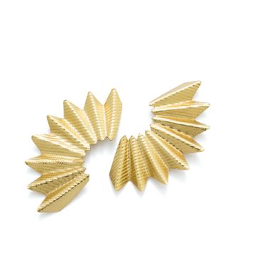 GOLD SMALL BLUE PALM EARRINGS - imagen 1