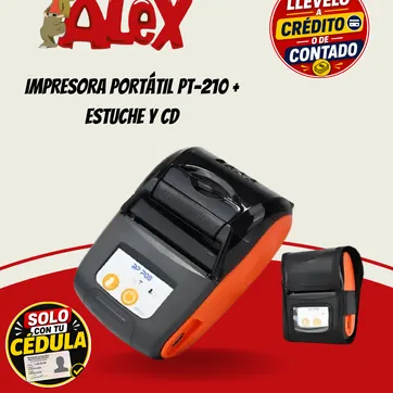 Imagen del producto IMPRESORA PORTÁTIL PT-210 + ESTUCHE Y CD