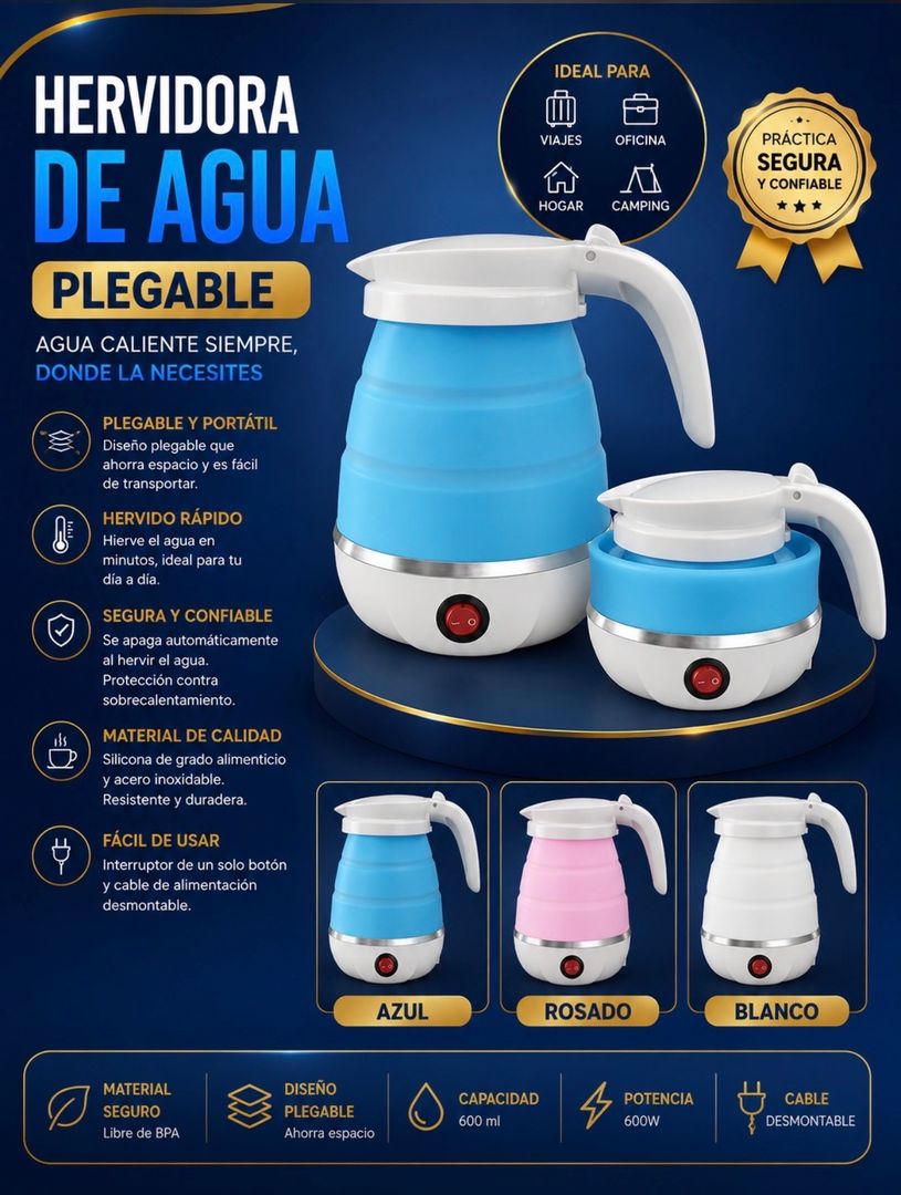 Tetera plegable 600 ml 