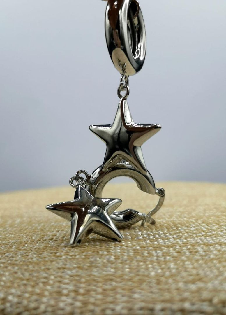 Candonga estrella colgante plateada, covergold 