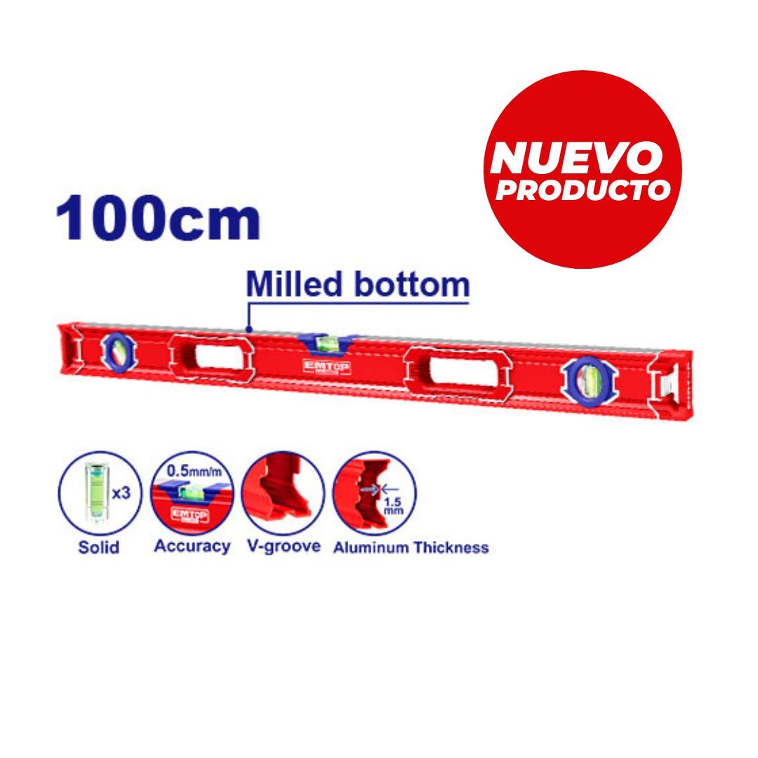 EMTOP NIVEL DE GOTA METALICO 40 "(100CM) SUPER EMTOP