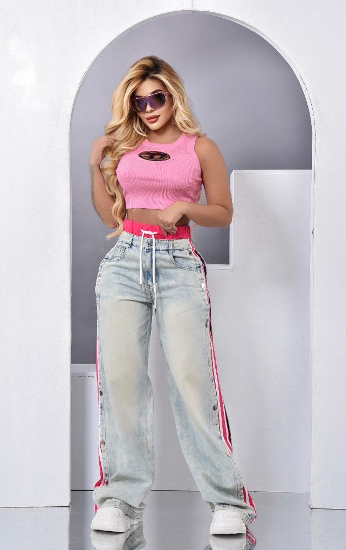 JEAN TIPO ADIDAS FASHION LOVE