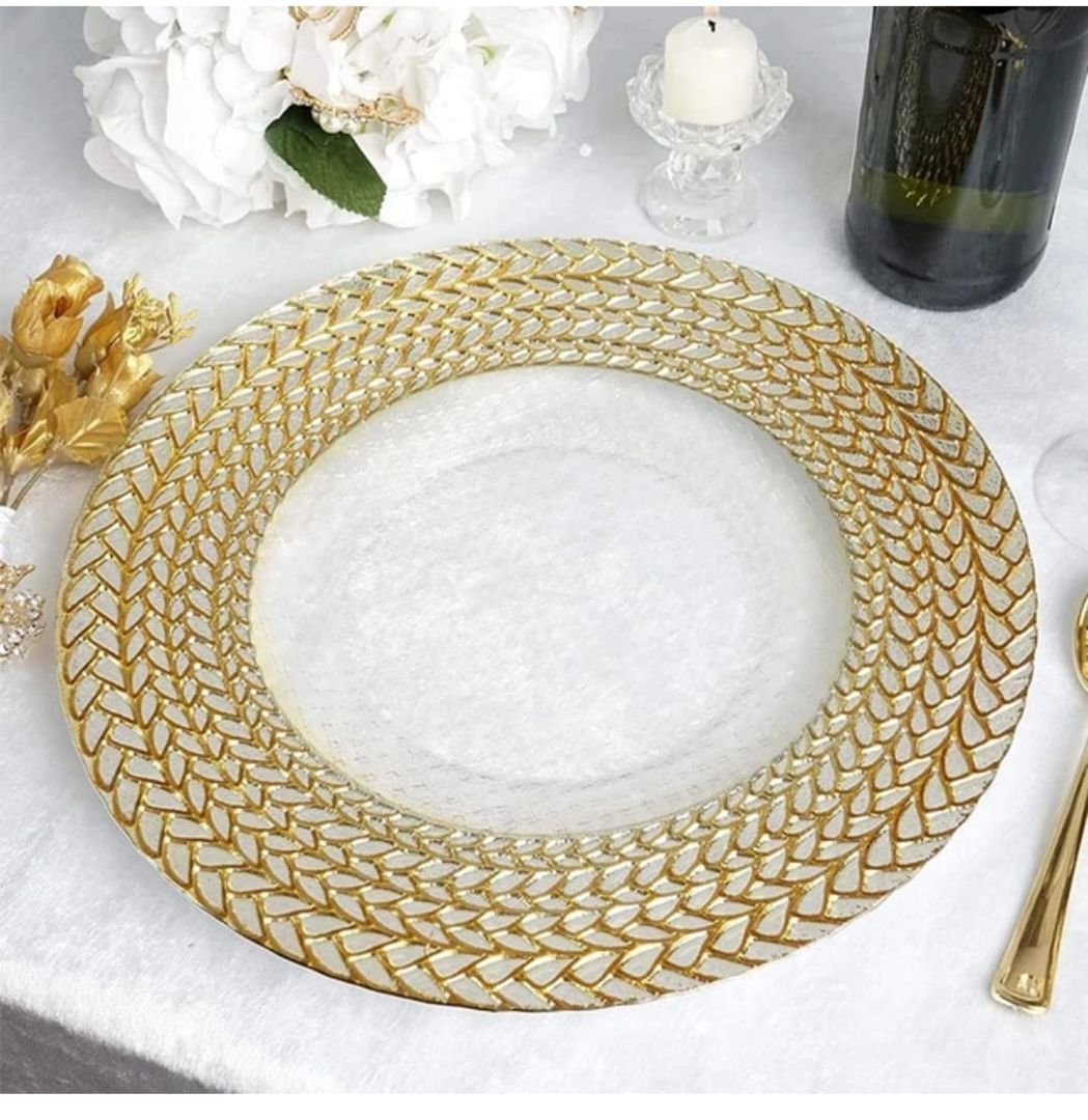 PLATO BASE BORDE DORADO 