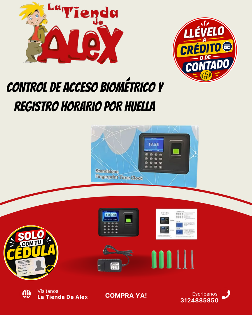 CONTROL DE ACCESO BIOMÉTRICO Y REGISTRO HORARIO POR HUELLA