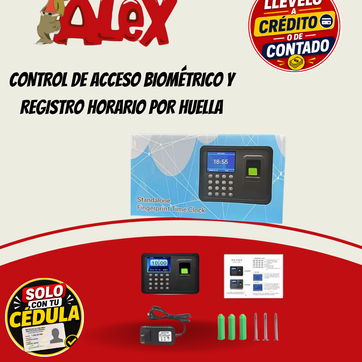 Imagen del producto CONTROL DE ACCESO BIOMÉTRICO Y REGISTRO HORARIO POR HUELLA