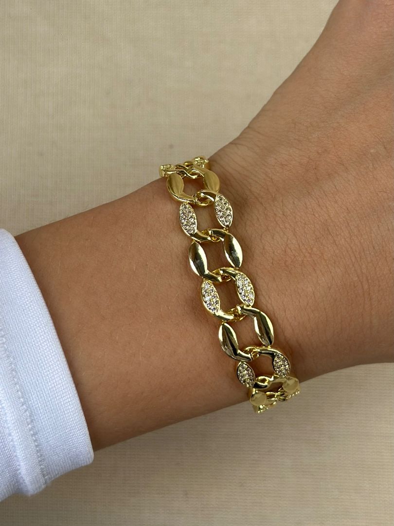 Pulsera cadena circonias 