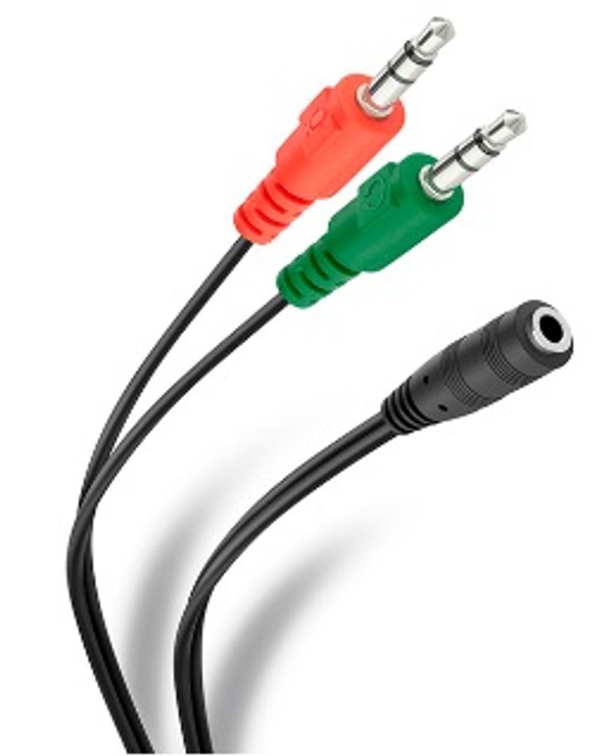 Cable adaptador micrófono y audio a Jack 3.5mm