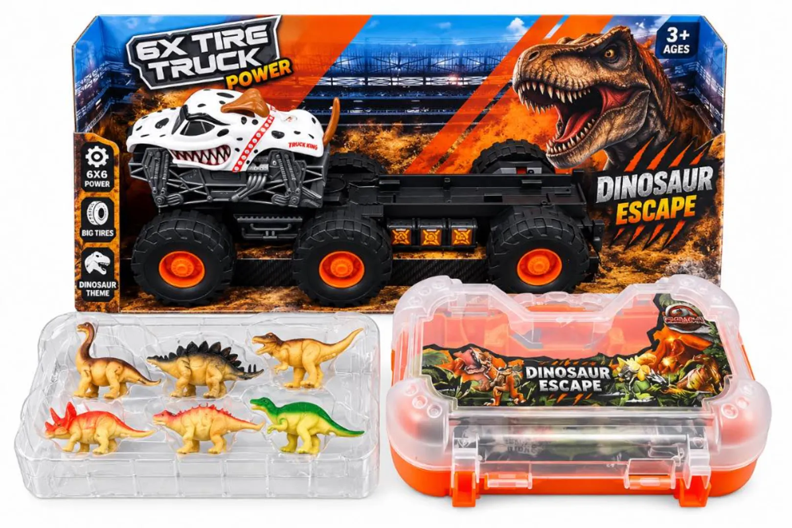 CAMION MONSTER TRUCK CON DINOSAURIOS