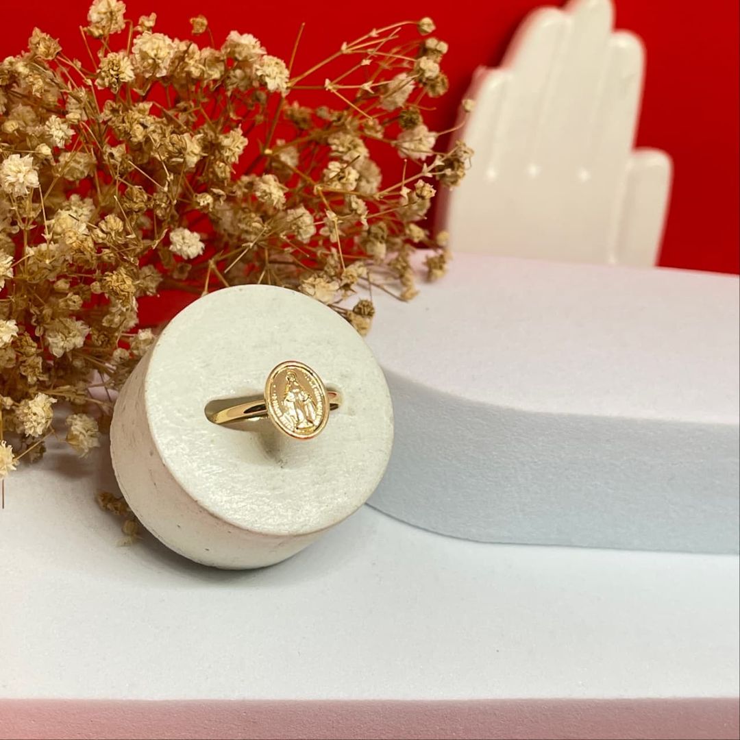 Anillo delgado virgen milagrosa