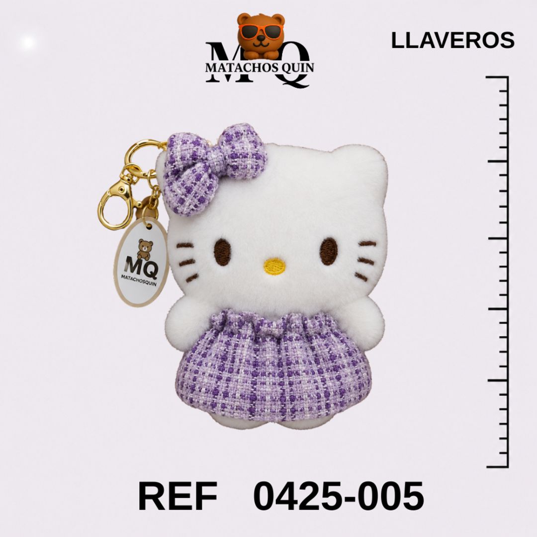LLAVERO DE HELLO KITTY CON VESTIDO