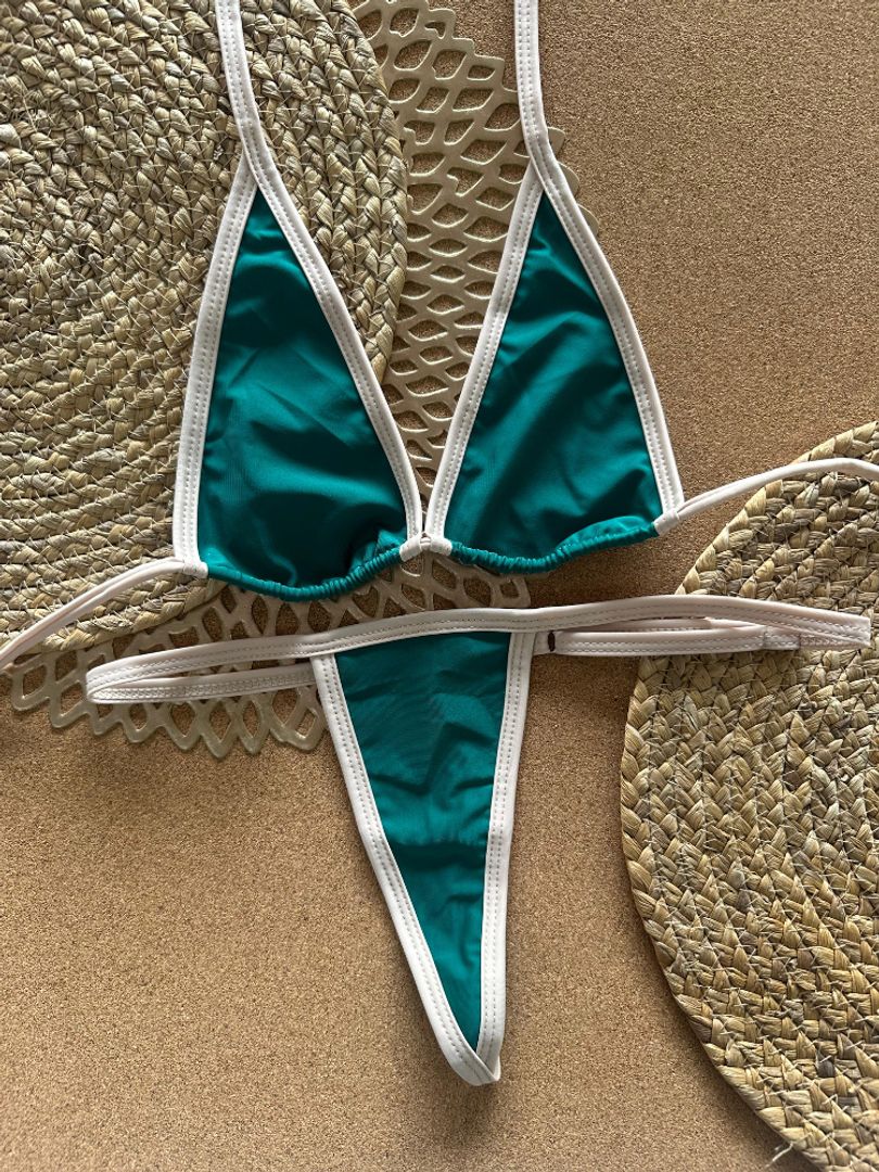Minikini esmeralda/beige