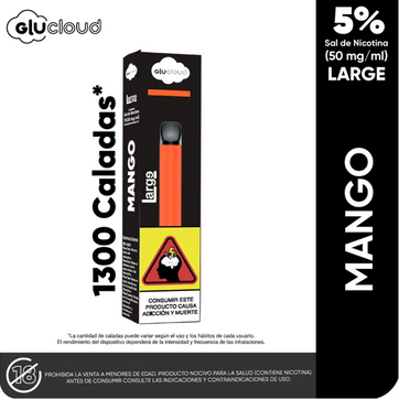 Imagen del producto Glucloud Mango 1300 Puffs Large