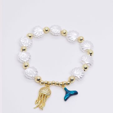 Imagen del producto PULSERA MEDUSA CONCHITAS RODINADA