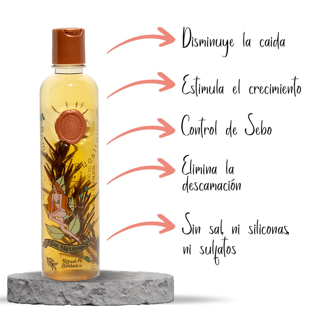 Origen Botanico Shampoo Ritual Control Grasa de Romero y Eucalipto 