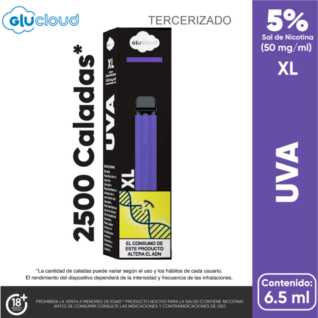 GluCloud XL Uva 2500 Puffs