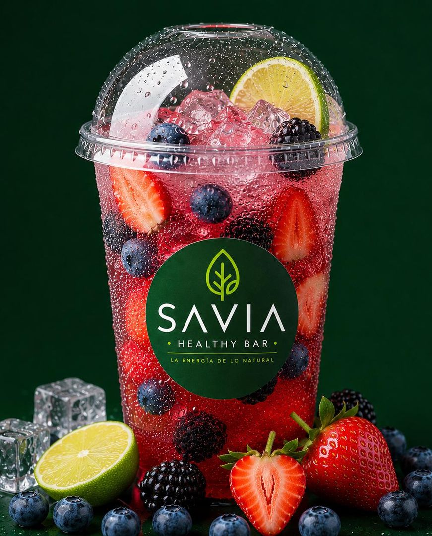 Soda artesanal de frutos rojos 