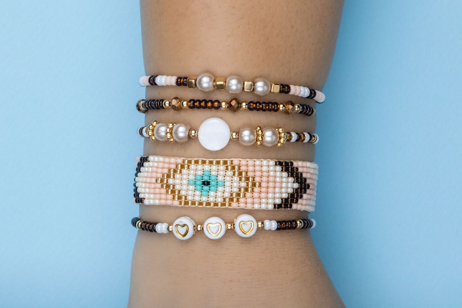 SET MANILLA OJO CAFÉ 