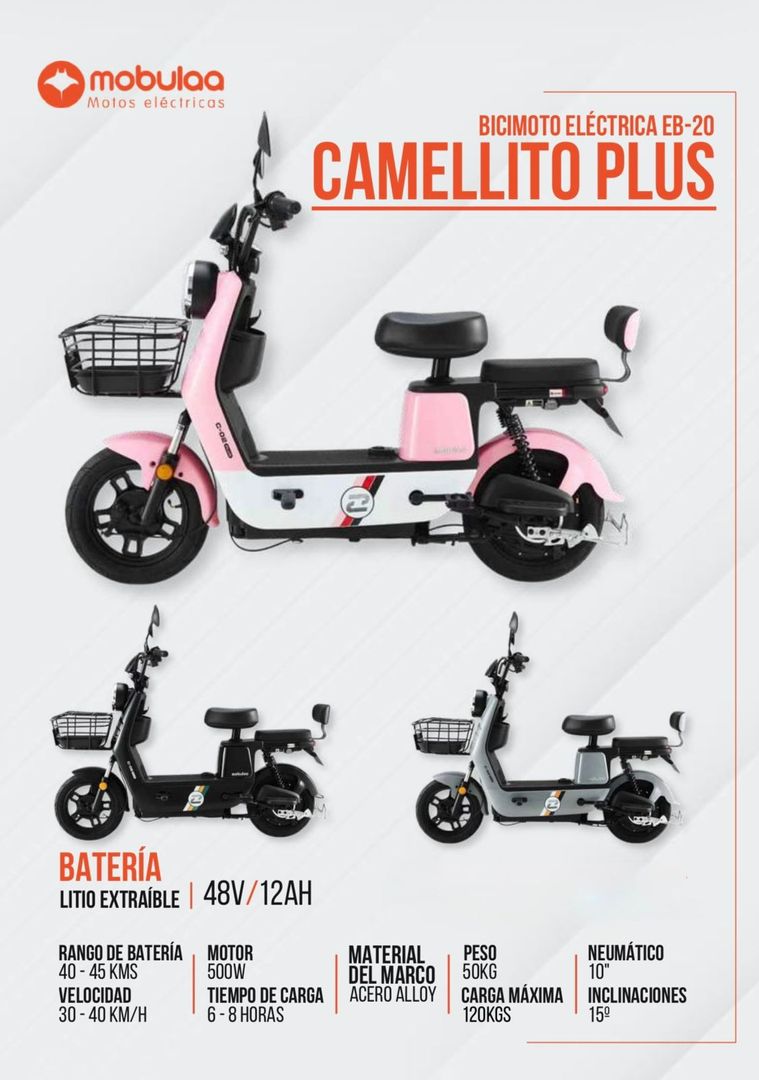 BICIMOTO ELECTRICA - MOBULAA CAMELLITO PLUS EB-20