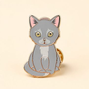 PIN GATO GRIS - imagen 1