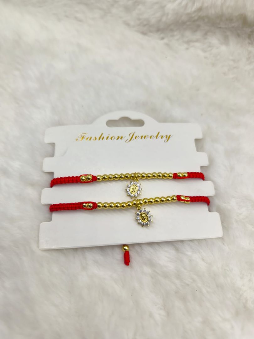 PULSERA X 2 VIRGEN BRILLO