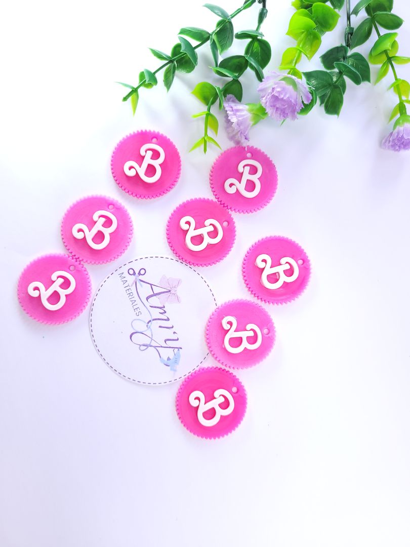 3.3cm fucsia con blanco 