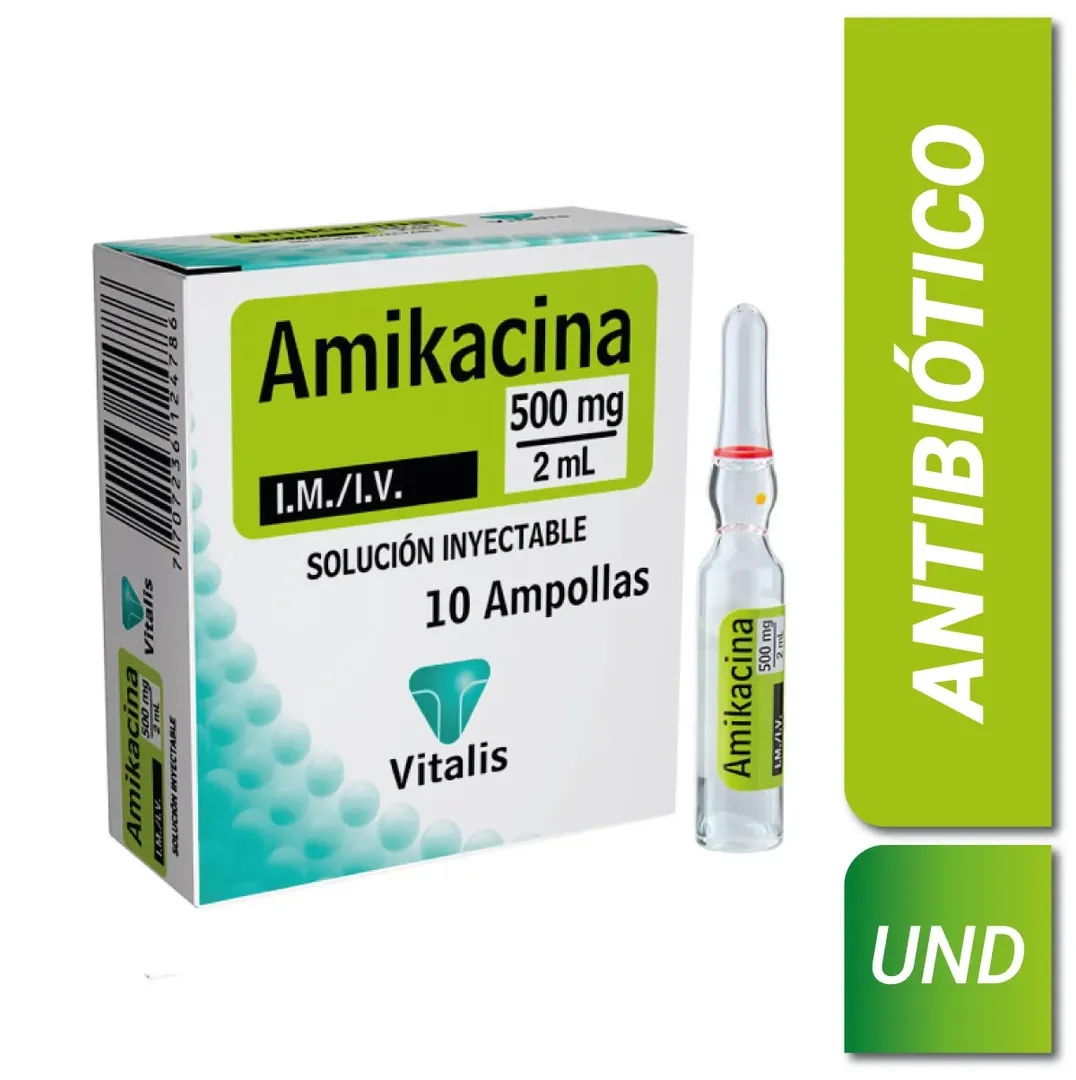 AMIKACINA 500MG VITALIS AMPOLLA