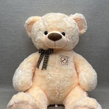 Imagen del producto OSO CREMA CON DETALLES DE CORAZONES 80 CM